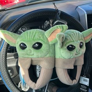 2 pair size 11/12 Mandalorian The Child slippers new $22 each or both for 42